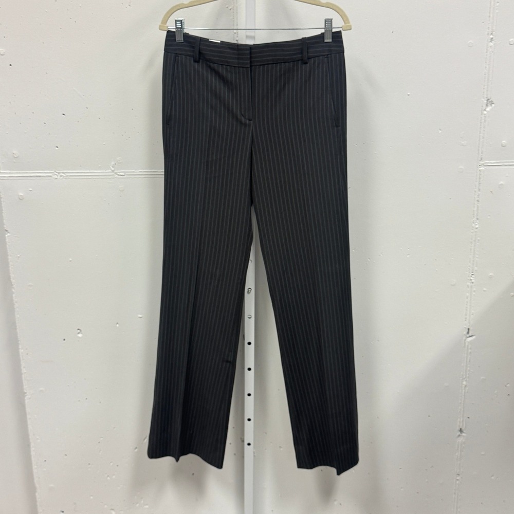 BCBGMAXAZRIA Pinstripe Straight Leg Dress Pants Trousers Mid Rise Office Wear
